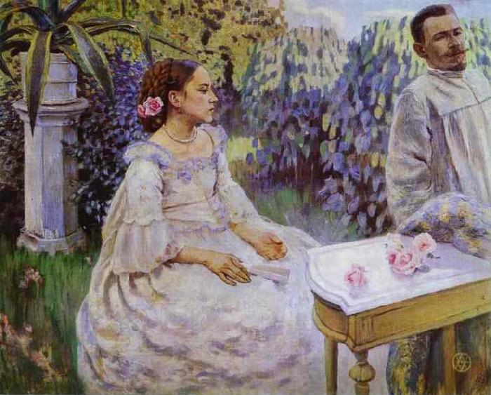 Victor Borisov-Musatov Self-portrait with the sister